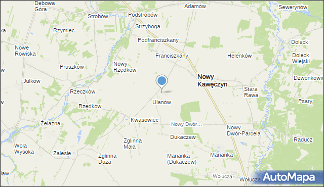 mapa Kawęczyn B, Kawęczyn B na mapie Targeo